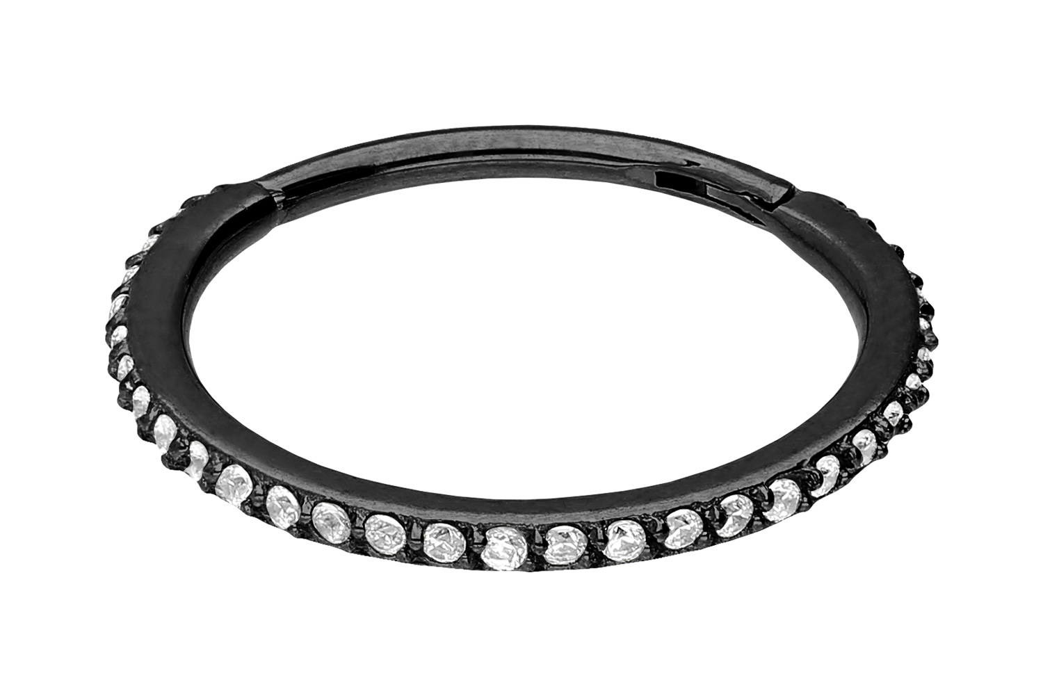 Chirurgenstahl Segmentring Clicker Piercing EINGEFASSTE KRISTALLE ++SALE++